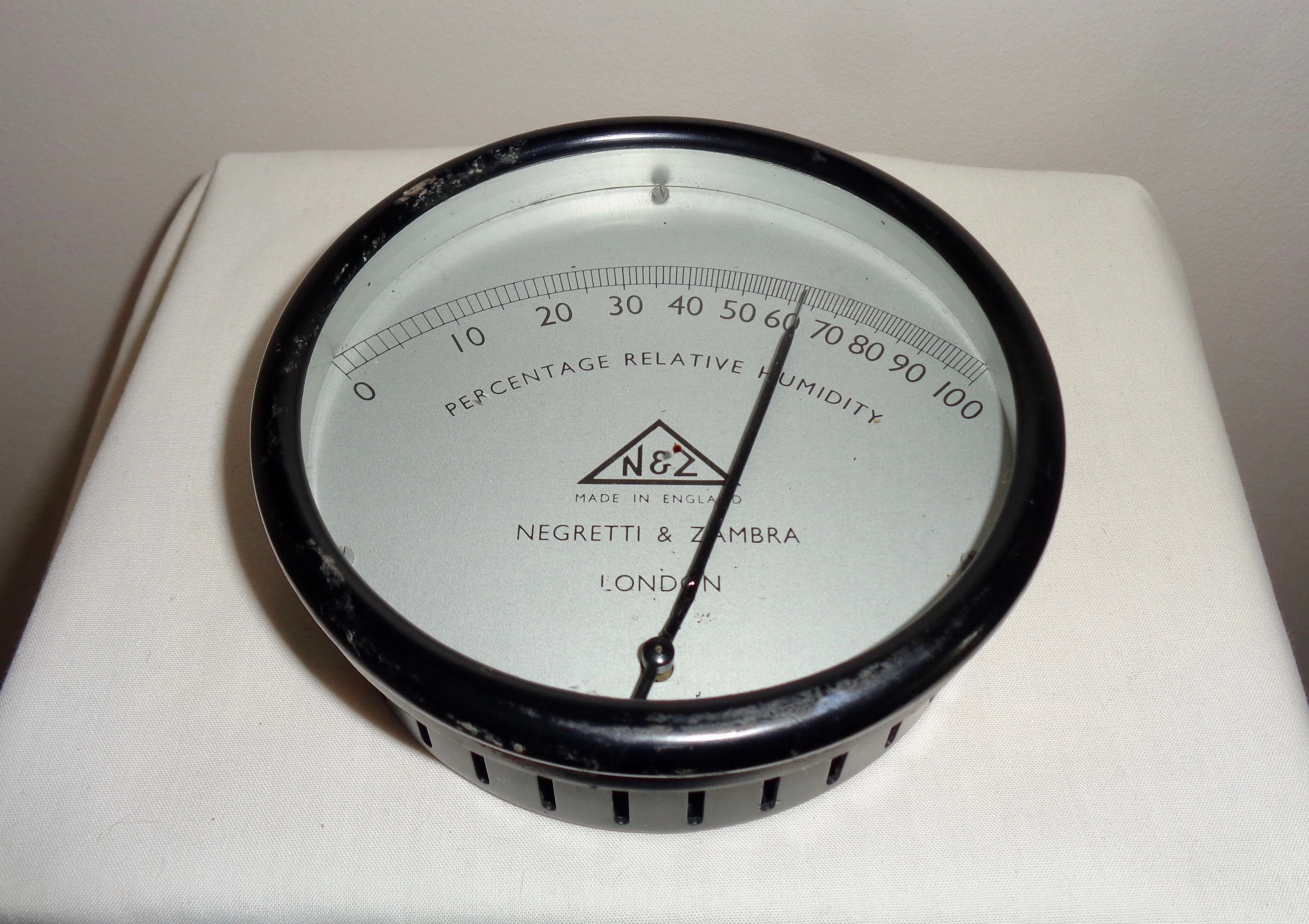 Vintage Negretti And Zambra Relative Humidity Meter. Wall Hanging