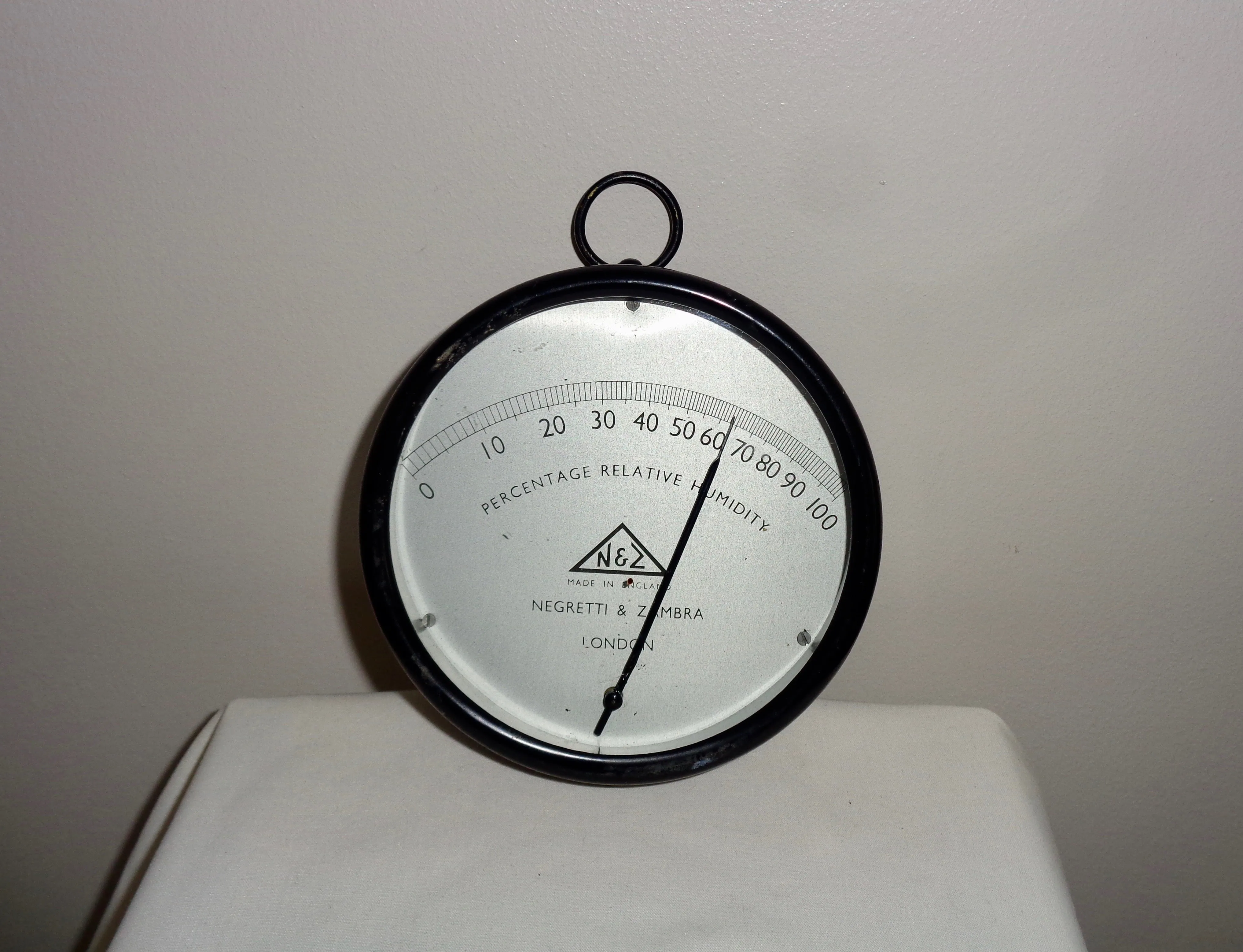 Vintage Negretti And Zambra Relative Humidity Meter. Wall Hanging