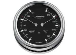 Wempe Pilot III Series Thermometer/Hygrometer Combination 100mm