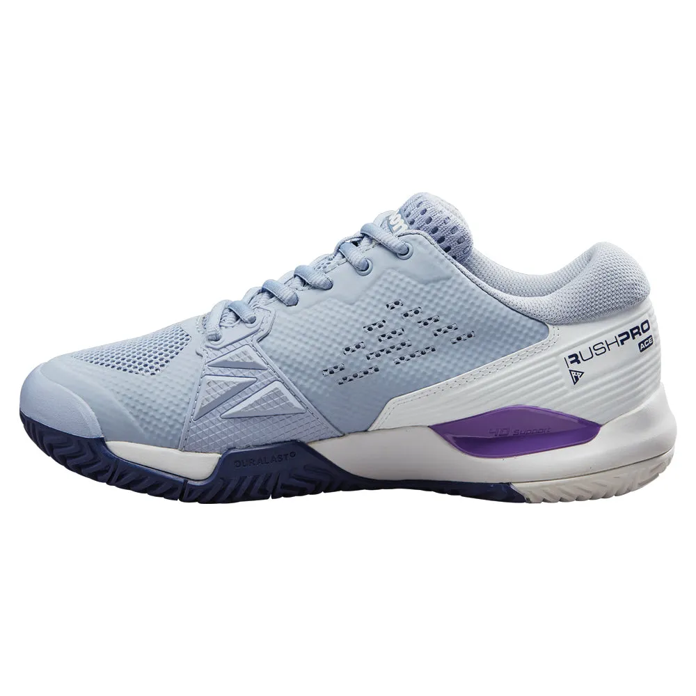 Wilson Rush Pro Ace All Court Tennis Shoes (Ladies) - Eventide/White/Royal Lilac