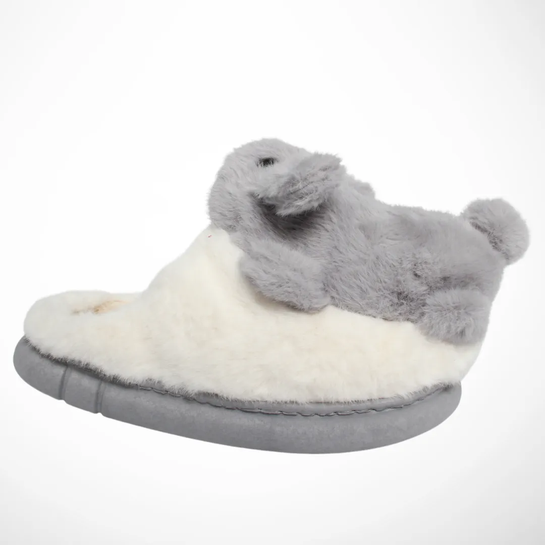 Women Furry Slipper Bunny (Grey)