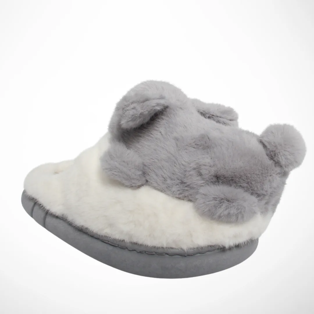 Women Furry Slipper Bunny (Grey)