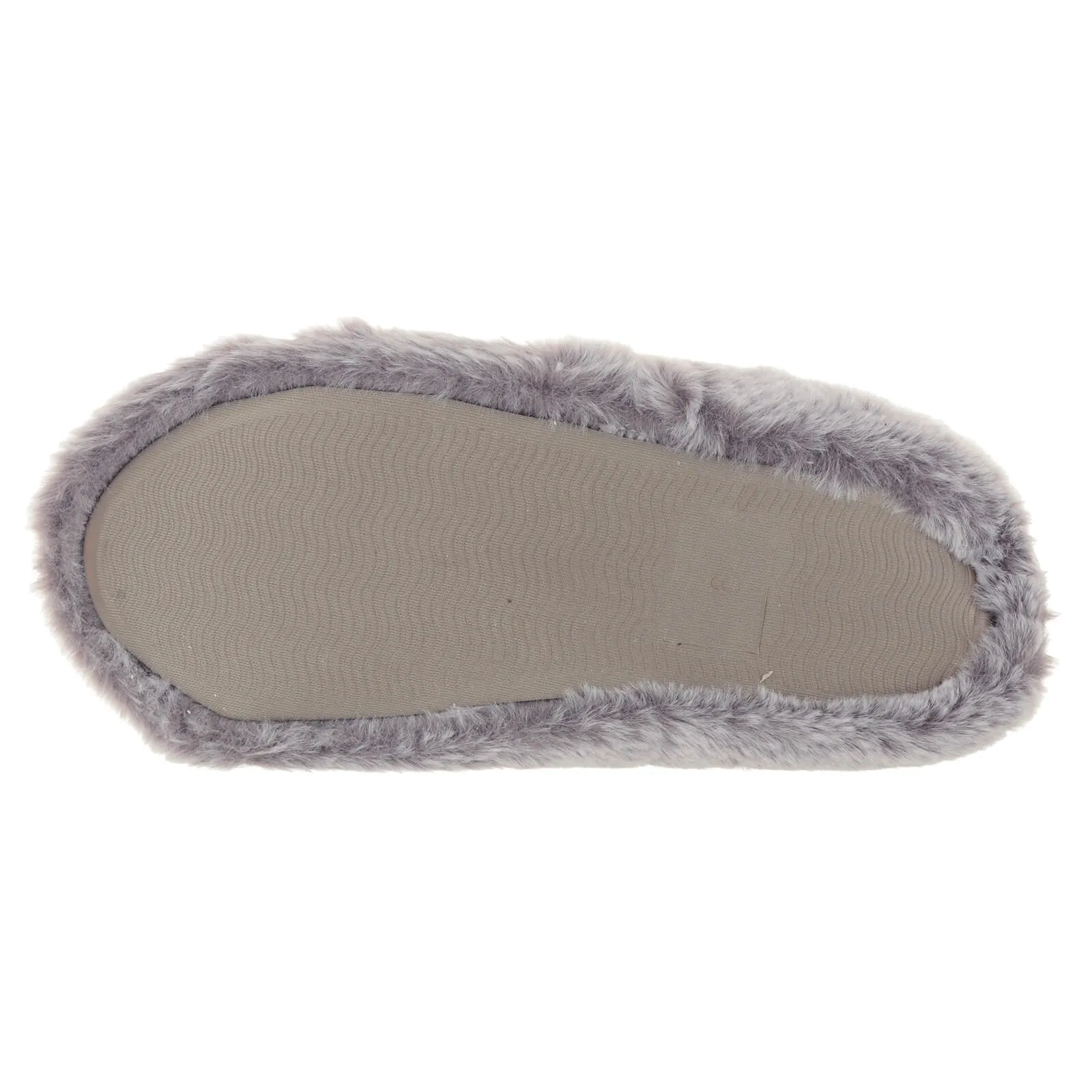 Womens Bootie Slippers Luxury Grey Faux Fur Non Slip - Orla