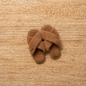 Women's Cross Fluffy Slippers