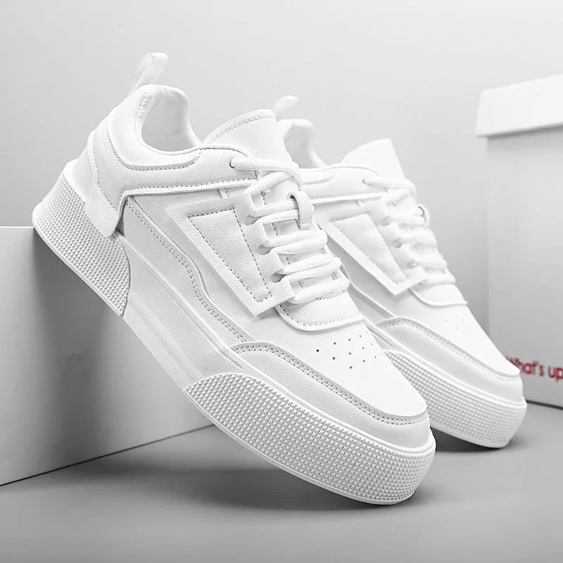 xiangtuibao Autumn Mens Shoes Four Seasons Small White Shoes Fashion Concise Platform Shoes Height Increasing Skateboarding Sneakers