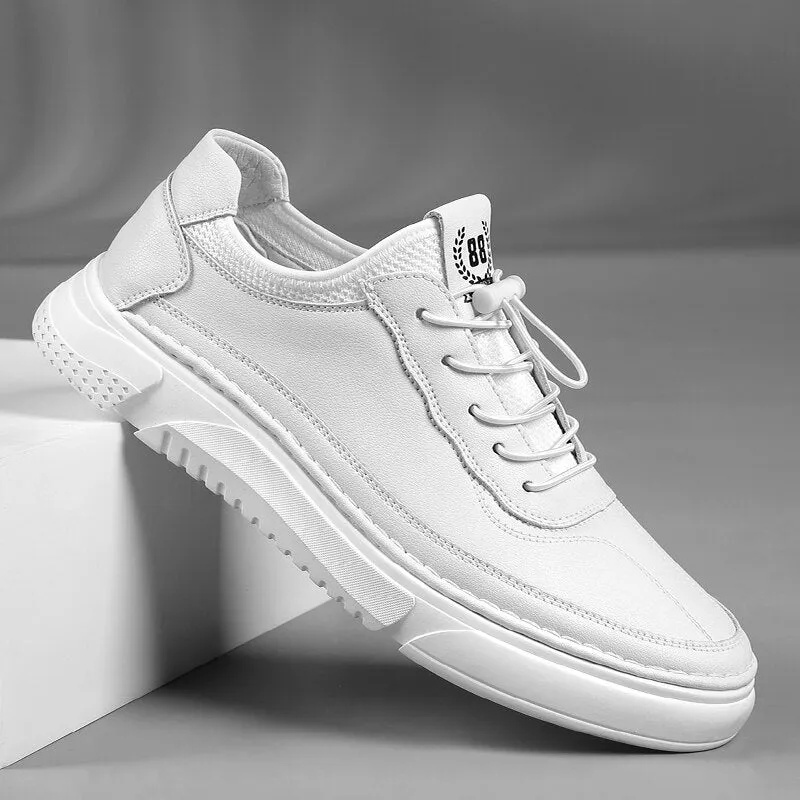 xiangtuibao New Mens Shoes Low Top Comfortable Small White Shoes Fashion Concise Skateboarding Shoes Convenient Mens Casual Sneakers