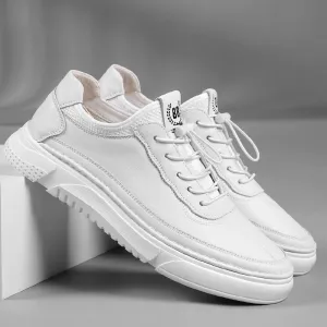 xiangtuibao New Mens Shoes Low Top Comfortable Small White Shoes Fashion Concise Skateboarding Shoes Convenient Mens Casual Sneakers