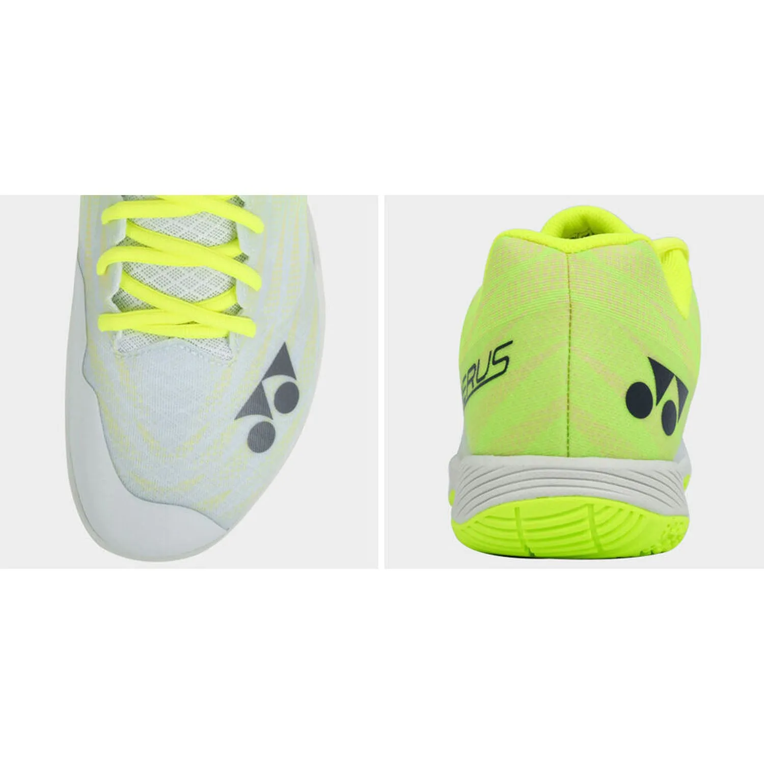 Yonex Aerus Z2 Wide Power Cushion Badminton Shoes, Gray/Yellow