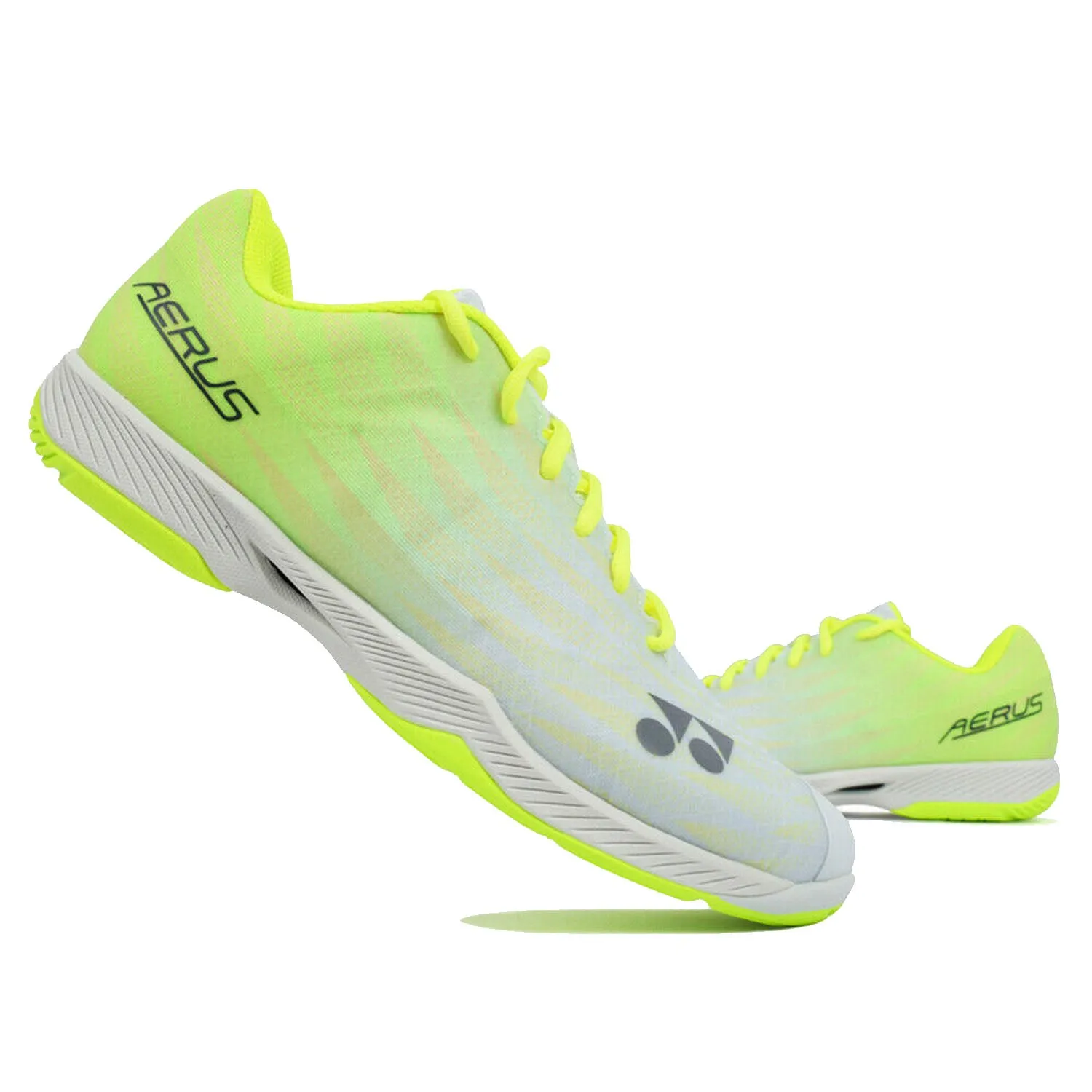 Yonex Aerus Z2 Wide Power Cushion Badminton Shoes, Gray/Yellow