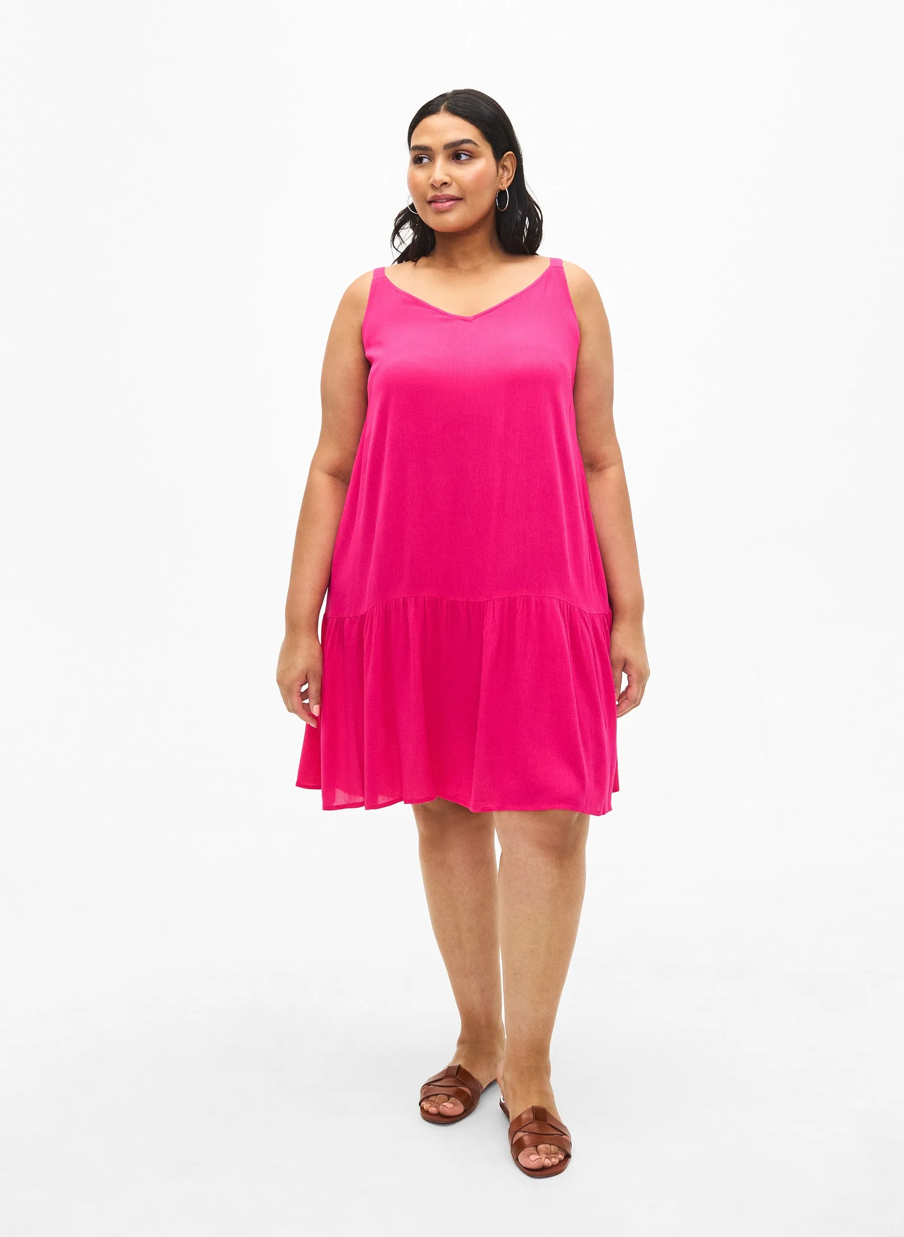 Zizzi Rose Dress in Raspberry