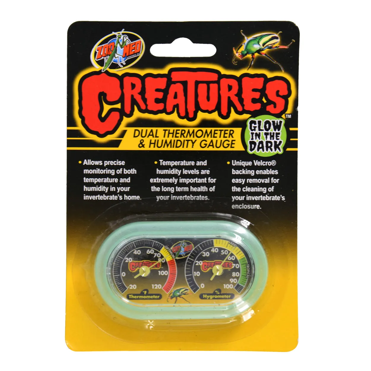 Zoo Med Creatures Dual Thermometer & Humidity Gauge