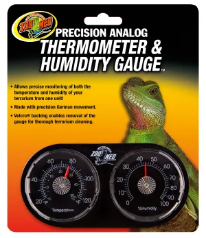 Zoo Med Precision Analog Thermometer & Humidity Gauge